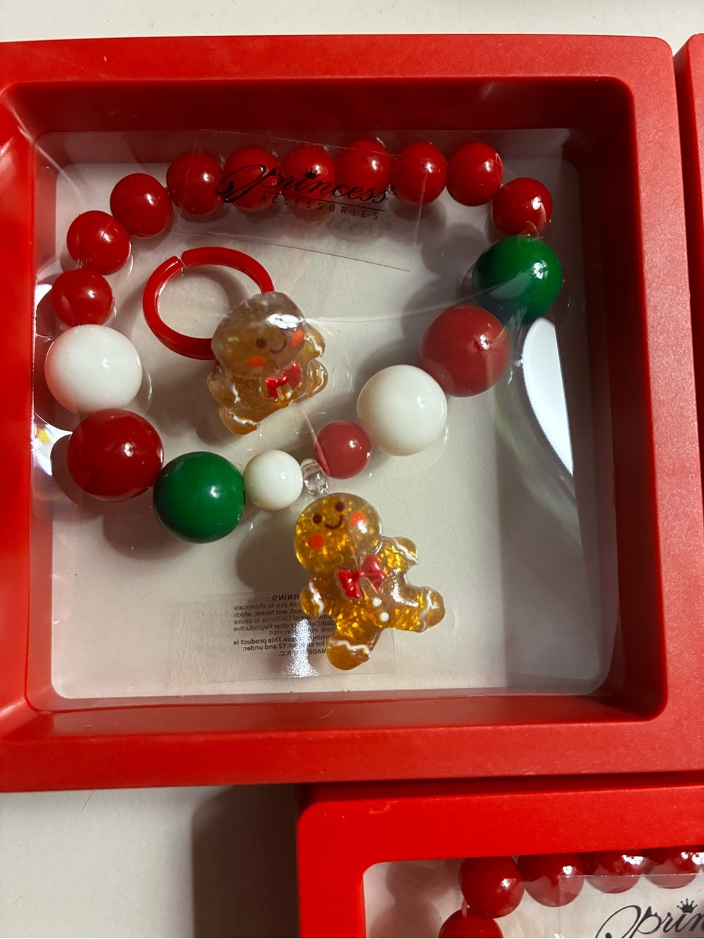 3-Christmas Bracelet & Ring Sets-comes with jewelry boxes - Picture 4 of 5